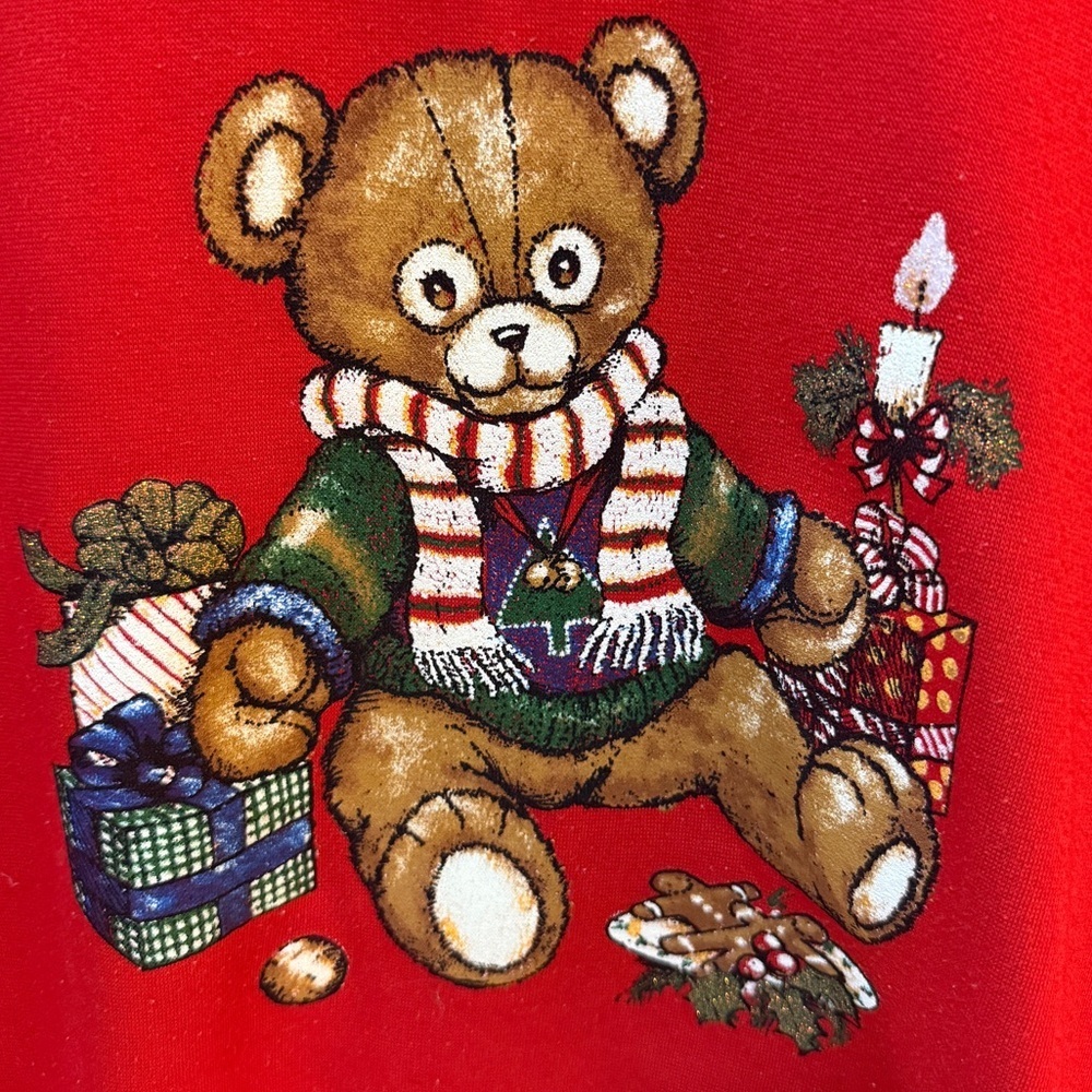 Vintage Basic Editions Red Sweatshirt Christmas H… - image 2